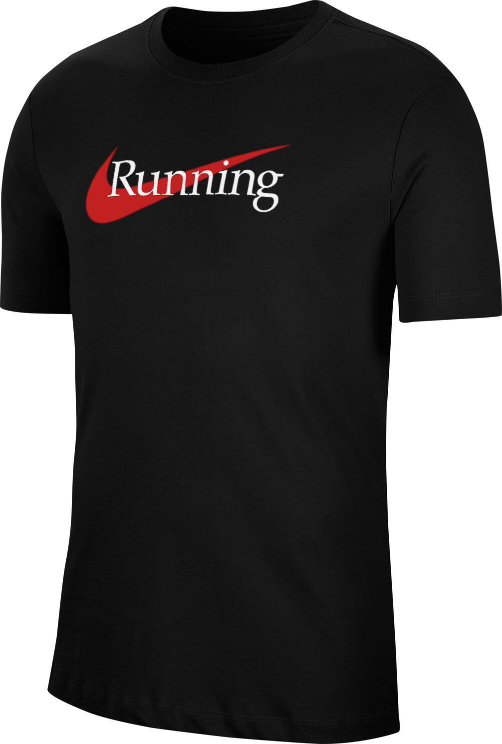 NIKE DRI-FIT MEN'S RUNNING T-S,BLA