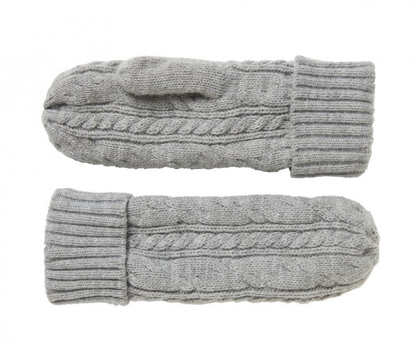North Bend Cable Knit Mitten SR,GRE