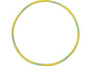 Gymnastikreifen Bicolor 75 cm,gelb-